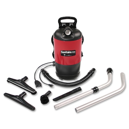 BISSELL Backpack Vacuum, Lightweight, HEPA Filter, Black/Red EURSC412B
